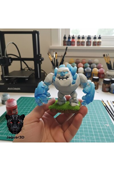 Giftbox3d شخصية آيس جوليم من كلاش رويال، تمثال بطول 20 سم