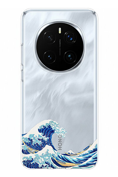 TechTree حافظة سيليكون متوافقة مع هاتف Honor Magic 7 PRO بتصميم موجة كاناغاوا...