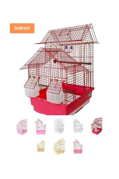 Yiğit Kuş Kafes Villa Orta Boy Kuşlar İçin Şık ve Kullanışlı Kafes 33 × 26 × ...