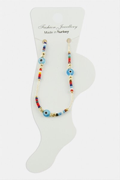 ZERO LAND 1592555739 Nazar Miyoki (215525) Beaded Anklet-Colorful