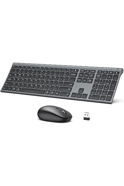 iClever IC-DK03 Dual-Mode Wireless Keyboard and Mouse Set (Bluetooth 4.2 + 2.4GHz, Ultra-Thin, Multi