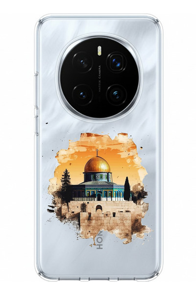 TechTree جراب سيليكون مطبوع متوافق مع هاتف Honor Magic 7 PRO بتصميم المسجد ال...