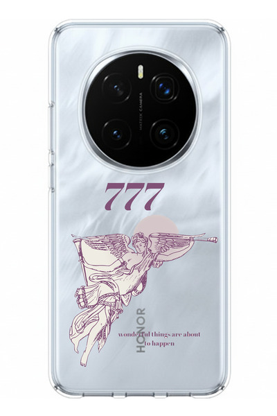 TechTree حافظة سيليكون متوافقة مع هاتف Honor Magic 7 PRO بتصميم 777 Angel مطبوع