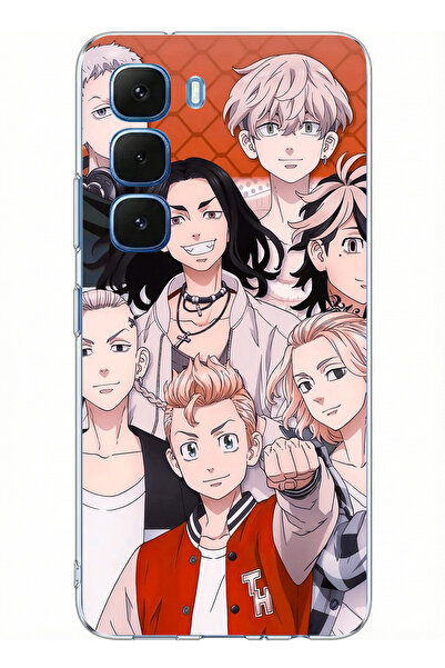 TechTree حافظة سيليكون متوافقة مع هاتف Infinix Hot 60-60i بشخصيات طوكيو ريفين...