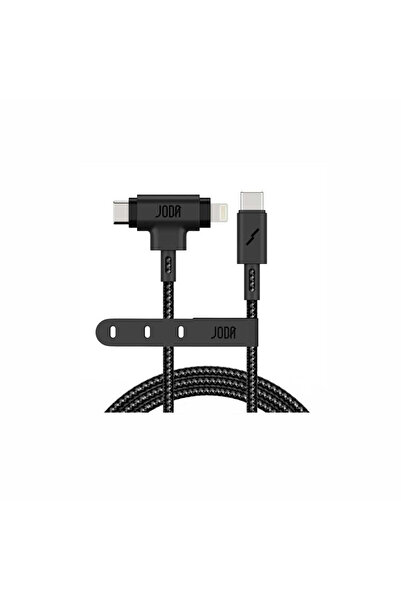 Joda جودا - سلك قماشي تايب سي الى تايب سي ولايتنينق بطول 1 متر - اسود