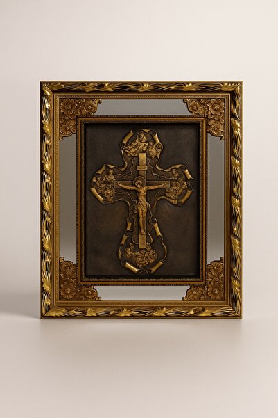 OEM Tablou Sfânta Cruce Sancta Crux Gold