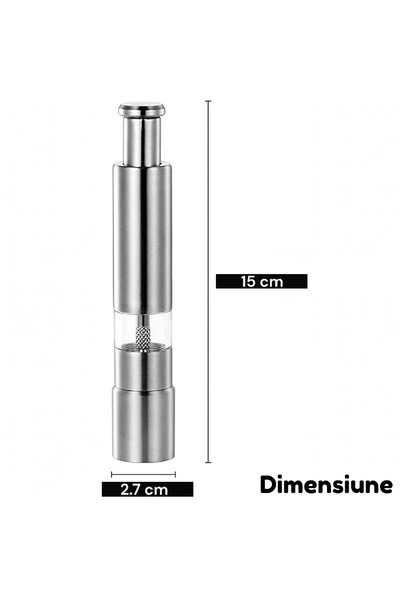 OEM Manual spice grinder, salt and pepper, stainless steel, transparent stora...