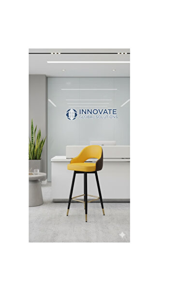 LAOBAN كرسي بار مرتفع، كرسي بار بمسند ظهر، كرسي بار عصري أنيق