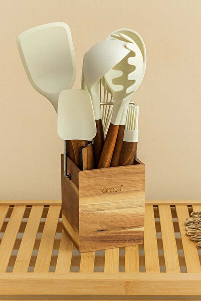 Evanev Blanket 9 Parça Akasya Ağacı Silikon Mutfak Seti