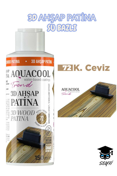 Aquacool Trend 3D AHŞAP PATİNA SU BAZLI 150 ML