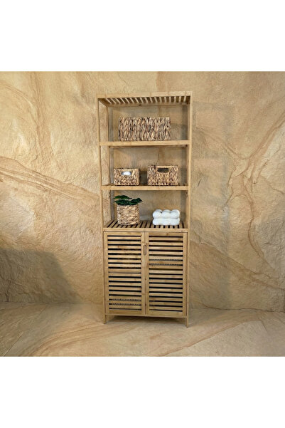 Evanev Miev Büyük Boy Bambu Dolap KOD:0124