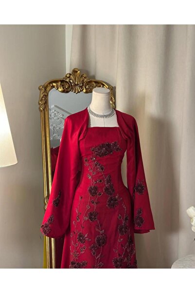 vanus fashion 5959-فستان طويل (قطعتين)