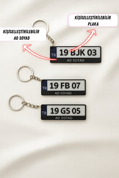 MotorFigürShop Kişiselleştirilebilir özel plaka anahtarlık (1 Adet)