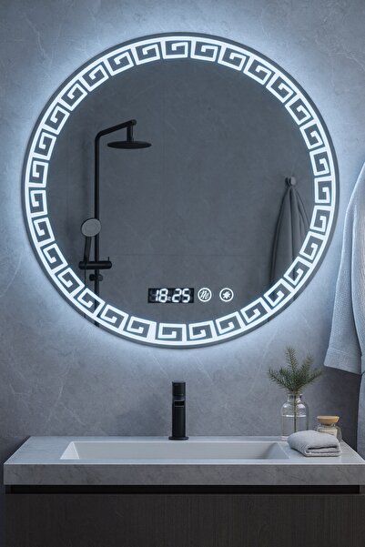 OEM Καθρέφτης LED με σύστημα αποθάμβωσης, ρολόι και θερμόμετρο 60cm Palladio