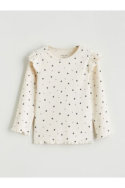 LC Waikiki Lcw Baby Ruffle Detailed Baby Girl T-Shirt