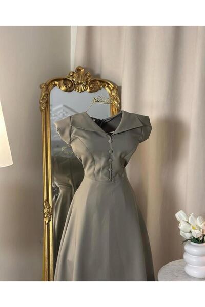 vanus fashion 5936 -فستان ميدي (لونين)