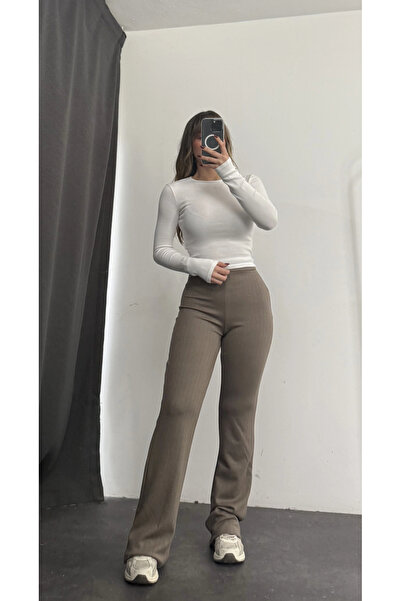 nona butik Mimie Ισπανικό κολάν παντελόνι - βιζόν