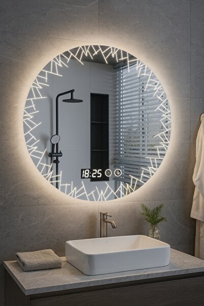 OEM LED Mirror with Defogger, Clock and Thermometer 80cm Inari