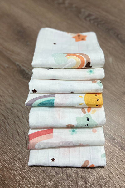 Ponchik 7-Pack 100% Cotton Double Layer Checkered Muslin Baby Mouth Wipes 25 ...