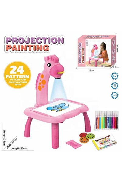 projectionpainting Masuta de Desen cu Proiector pentru Copii Discuri, 24 Șabl...