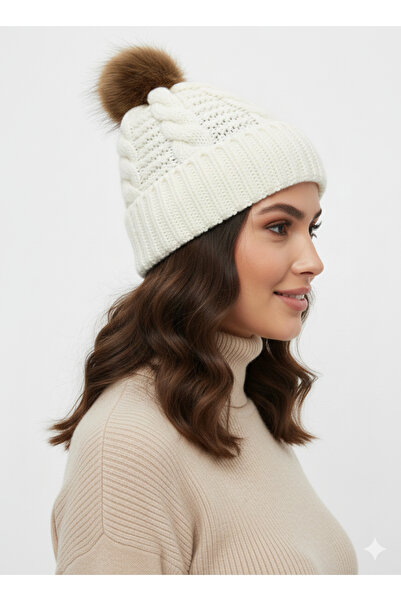 STELLA VESTİNO Ponponlu Örgü Bere Unisex | Örgü Kışlık Erkek & Kadın Bere