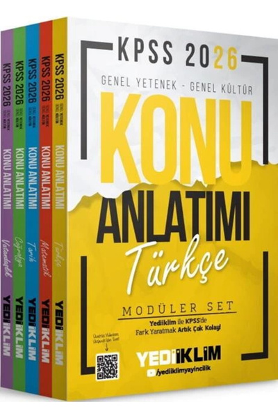 Yediiklim Yayınları 2026 KPSS Genel Yetenek Genel Kültür Konu Anlatımlı Modül...