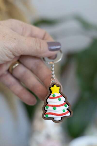 Modello Craft Christmas Tree Clicker Keychain – Christmas Tree Themed Keychai...