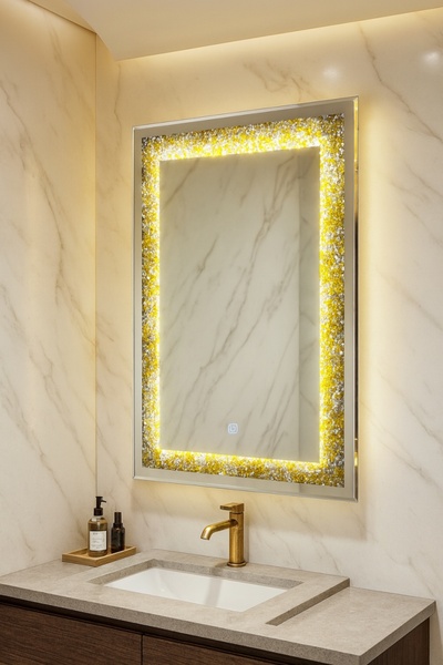 OEM LED Mirror with Strass 50x70cm Selene Glow