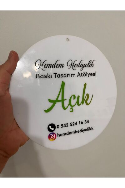 hemdemhediyelik Cafe, Restoran, Büfe Kapı Duvar Pano Açık Kapalı Karşılama Ta...
