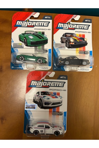 Majorette 3 adet farklı model porsche serisi