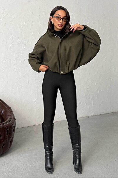 Caddebostan Moda Khaki Cashmere Coat Modern Premium Luxury Trend Design Coat