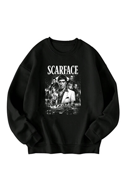 SVART WEAR Scarface cu imprimeu supradimensionat Hanorac unisex tricou