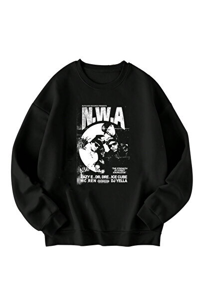 SVART WEAR NWA cu imprimeu supradimensionat Hanorac unisex tricou