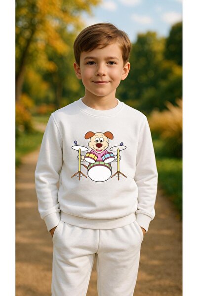 playwear Timski dukserica TRUMPET sa printom za devojčice i dečake, okrugli i...