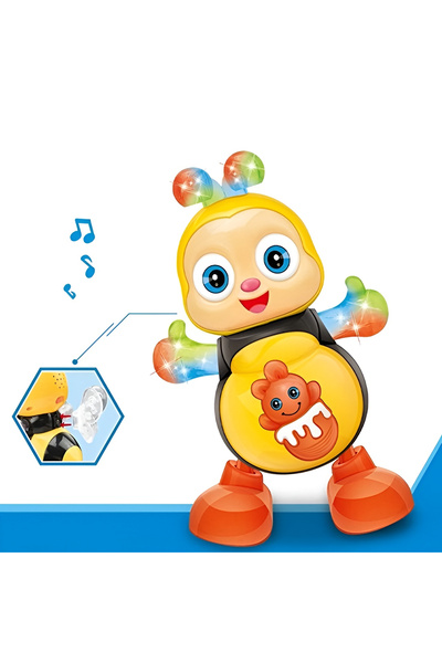 OEM Albinuță Dansatoare Happy Bee – Jucărie Interactivă cu Muzică și Lumini, 21.5 cm, 3+ Ani