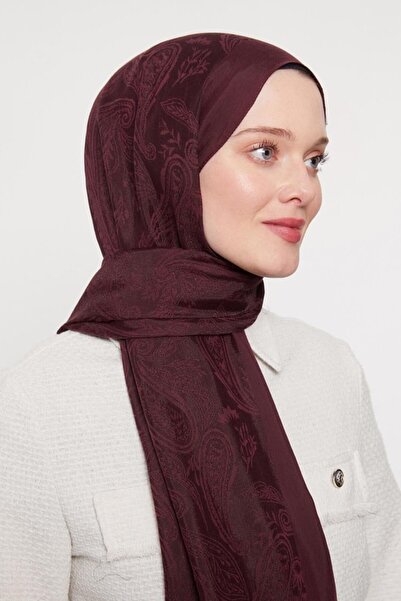 Levidor Şal Bordo Hint Desen Grazia Şal