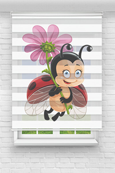 Perdecizade (ENXBOY)UĞUR BÖCEĞİ DİJİTAL BASKILI ZEBRA PERDE-COCUK ODASI-STOR ...