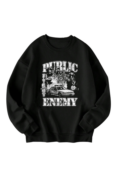 SVART WEAR Φούτερ Unisex Public Enemy με τύπωμα oversized