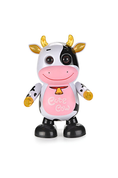OEM Văcuță Dansatoare Cute Cow – Jucărie Interactivă cu Muzică și Lumini, 21 cm, 3+ Ani