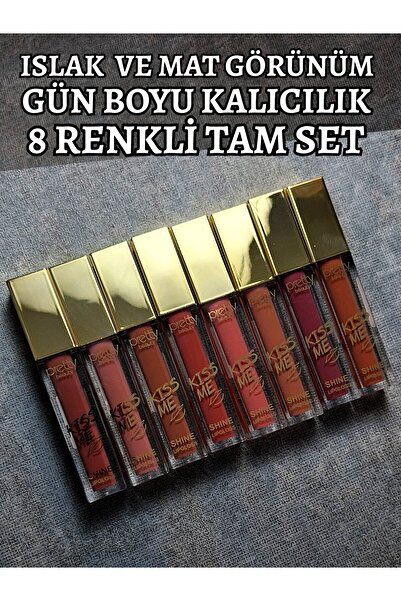 PRO 10 PRO ON 8 Renk Islak ve Mat Görünümlü Kalıcı Ruj Seti