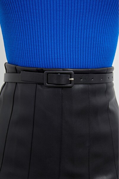 Be Best حزام أسود بإبزيم للنساء BE232