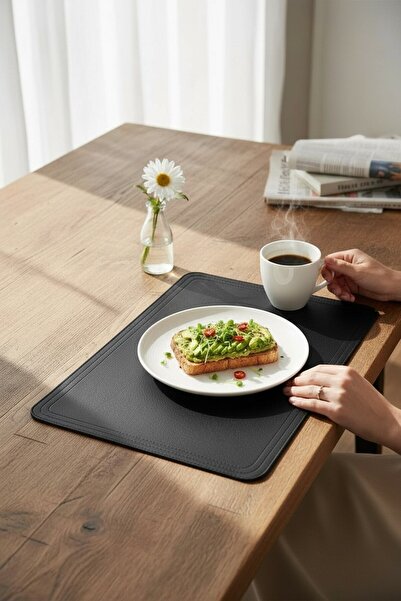 RAVZADERİ 2 Adet Deri Sofra Sunum Tabak Altlığı Supla Amerikan Servisi 40x30