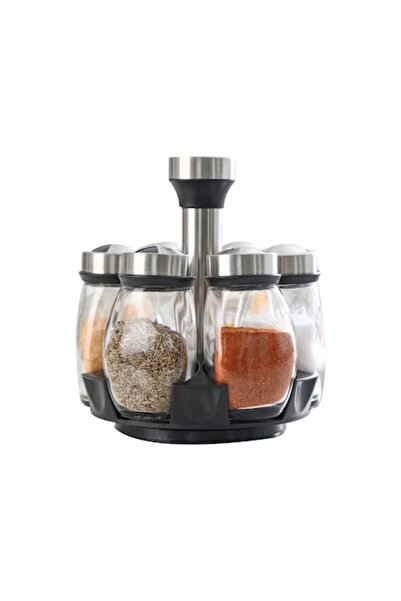 Viyogo Set de 6 recipiente pentru condimente cu suport rotativ