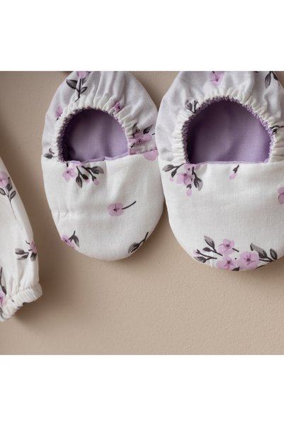 Minimus Baby Girl Cotton Romper Newborn Floral Headband and Footed Jumpsuit Set Gift