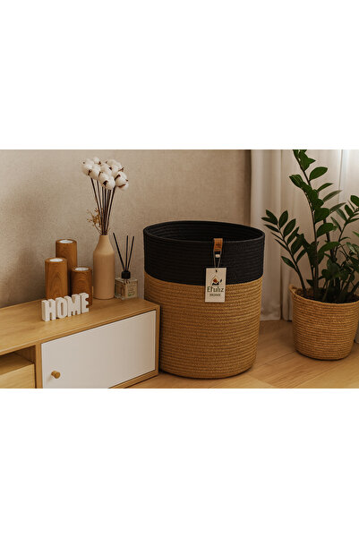 Efuliz Home Σετ καλαθιών πολλαπλών χρήσεων από γιούτα-ψάθι, καλάθι μπάνιου-πλ...