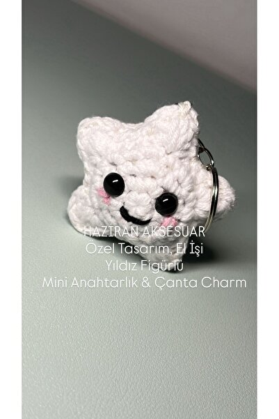 Haziran إكسسوار مصنوع يدويًا بتصميم خاص، محشو من الداخل، سلسلة مفاتيح محبوكة ...