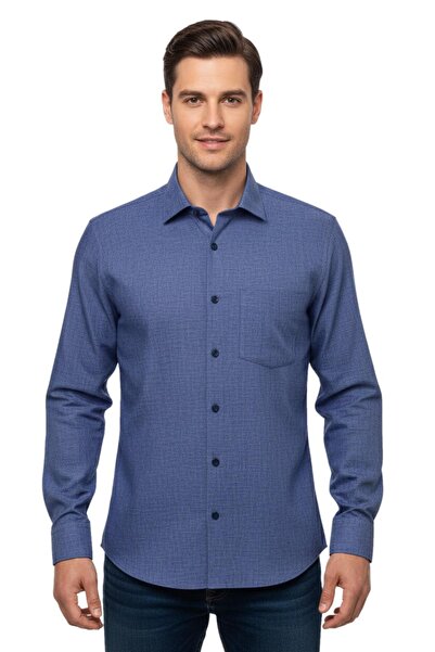 KAMER Men's Winter Long Sleeve Single Pocket Shirt 3538 Bgl-St04804