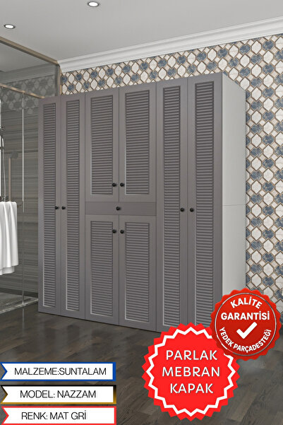 Kenzlife membran çamaşır-kurutma makinesi dolabı nazzam gribyz 187*170*60 çek...