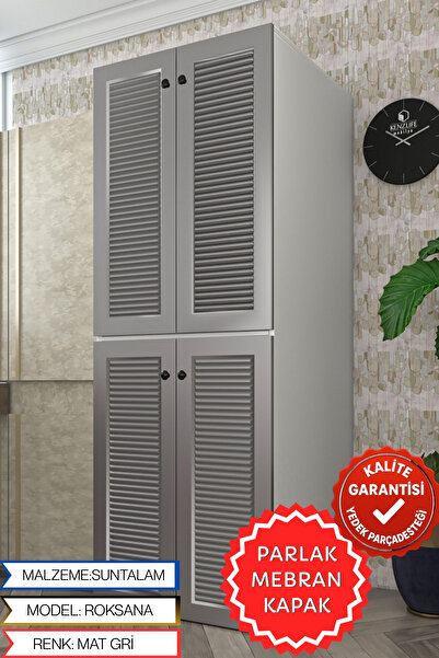 Kenzlife membran çamaşır-bulaşık makinesi dolabı kapaklı roksana gribyz 180*7...