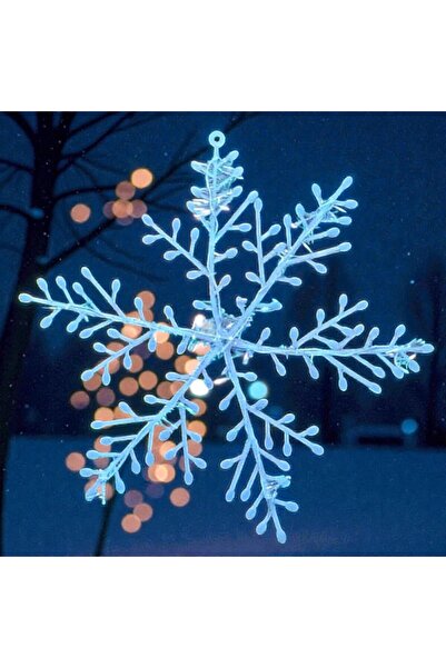 Kuzey 6 قطع من ندف الثلج البيضاء الصغيرة مقاس 21 سم، زينة شجرة عيد الميلاد، د...